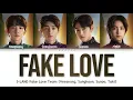 [I-LAND BTS TEST] FAKE LOVE - SUNOO, SUNGHOON, HEESEUNG, TAKI Lyrics Color Coded [Han|Rom|Eng]