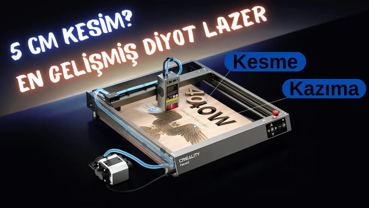 Creality Falcon 2 40w Optik Lazer Kesme Makinası İncelemesi