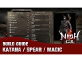 Nioh Katana Build Red Demon Armor Set Fire Spear OP