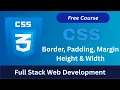 CSS Box Model Explained Border Margin Padding Height Width Full Stack Web Development