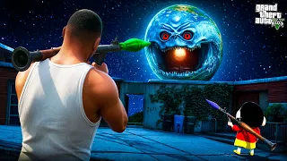 shinchan u0026 franklin were attacked by monster earth gta 5 malayalam