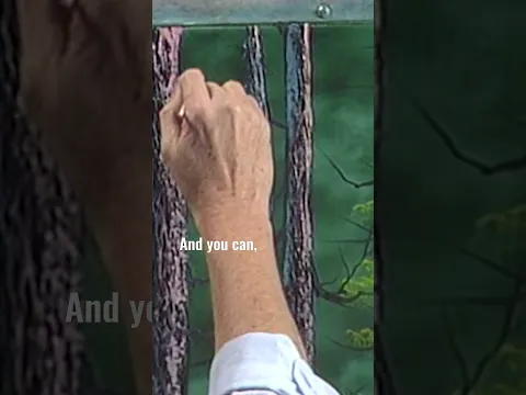Bob Ross paints branches in his painting #paintlikebobross #art #bobross #painting #asmr