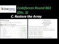 C Restore the Array Codeforces Round 863 Div 3 No Talking