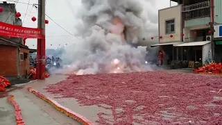 Burning 1000000 Firecrackers At A Time China S Festival 