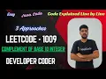 Complement of Base 10 Integer LeetCode 1009 Java Code Developer Coder