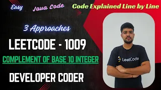 Complement of Base 10 Integer LeetCode 1009 Java Code Developer Coder