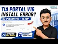 TIA Portal Installation Error Fix S7-PLCSIM V16 Setup Error You Must Restart Your Computer
