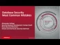 Database Security Most Common Mistakes