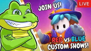 LIVE | CODE: GFFTU | Fall Guys custom shows red vs blue!