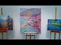 Erin Hanson California Vista II Impressionist Painting of the California Coastline