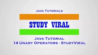 Java Tutorials 14 - Unary Operators in Java