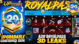 a20 royal pass 3d leaks 1 to 100 rp rewards confirmed skin bonus pass leaks pubgm 