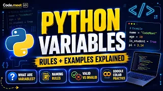Python Variables Explained in Detail Rules for Naming Variables Python Tutorial for Beginners