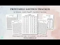 Savings Tracker Printable 52 Week Money Saving Challenge PDF Budget Planner Debt Tracker