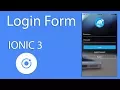 Mobile Development IONIC 3 Login Form IOS Android Learn Quickly