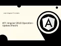 Learn Angular 17 in Arabic - Angular CRUD Operation