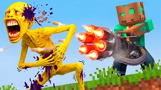 Usé ARMAS REALES vs MODS de TERROR en Minecraft!