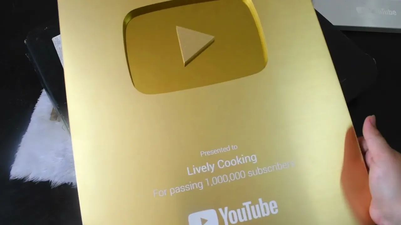 Unboxing Lively Cooking Youtube Golden play button   What is Inside Gold Play Button   Must Watch !