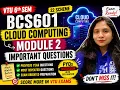 BCS601 Cloud Computing Module 2 Important Questions VTU 6th Sem PYQs 22 Scheme
