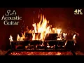 Download Lagu 🔥 Soft Acoustic Guitar Music Fireplace 🔥 Cozy Instrumental Fireplace Ambience ~ 12 Hours