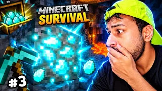 💎 I FOUND MY FIRST DIAMOND! 😱 | Minecraft Survival EP.3