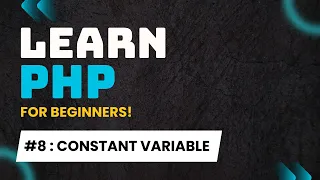 PHP Tutorial for Beginners in Hindi - PHP Constant Variable