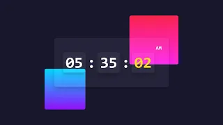Awesome working glassmorphism clock using html css and javascript