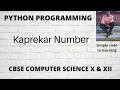 Python Program To check Kaprekar Number Hindi