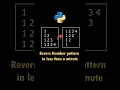 Get Reverse Number Pattern Less than a Minute in Python Python Pattern Programs Mr JR