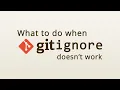 Quick fix for gitignore files that are not getting ignored
