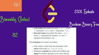 2331 Evaluate Boolean Binary Tree