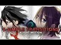 5 Simple Transitions Tutorial - Alight Motion Manga Editing Tutorial