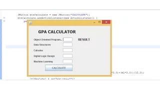 Make GPA Calculator GUI in Java Urdu Hindi