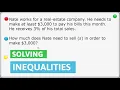 Writing Inequalities - Problem Solving