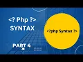 PHP Syntax Rules PHP Structure in Hindi PHP Tutorial in Hindi