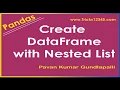 Python Pandas Create DataFrame with Nested List