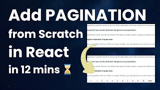 React Pagination from Scratch Real API Machine Coding Round