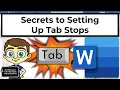 How to Set Tab Stops in Microsoft Word