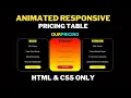 Animated Responsive Pricing Table Using HTML and CSS Step-by-Step Pricing Table Tutorial
