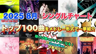 J Pop最新月間ランキング 2025年8月 月間シングルチャートTOP100をメドレー形式で一挙ご紹介 