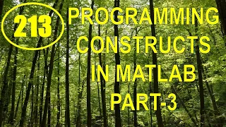 CME Lecture-213 Programming Constructs in MATLAB Part-3