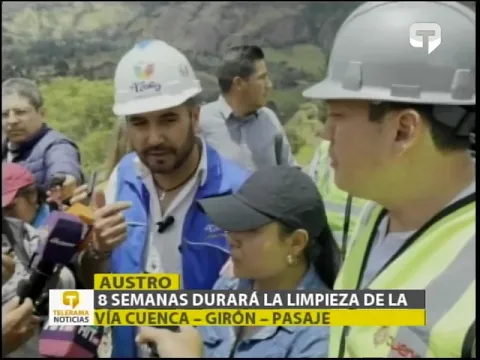 8 semanas durará la limpieza de la vía Cuenca - Girón - Pasaje