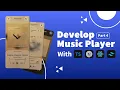 develop a music player with react next js typescript tailwind
