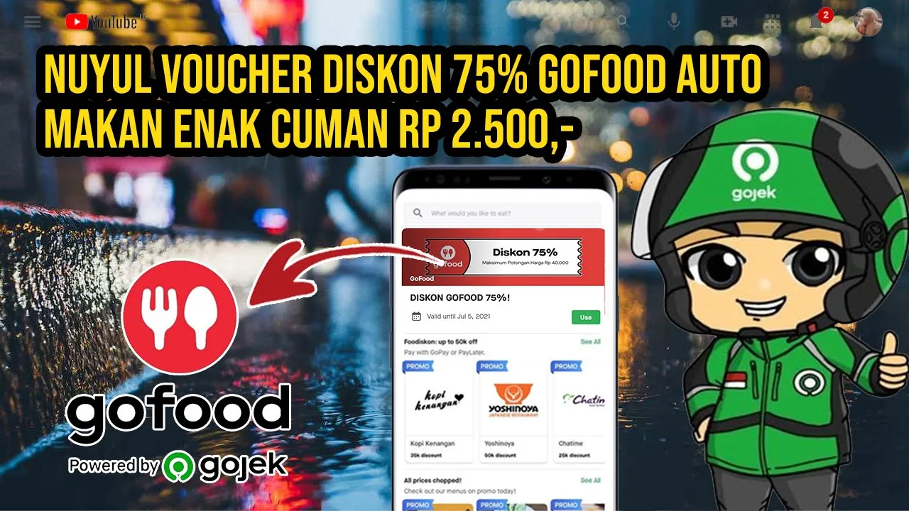 CARA TERBARU DAPATKAN DISKON GOFOOD 75% | DAPATAKN DISKON 75% DENGAN MUDAH