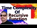 TIME COMPLEXITY OF RECURSIVE FUNCTION English By Studies Studio
