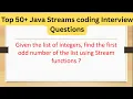 Top 50 Java Streams Coding Interview Questions - Find the first odd number of the list using Stream