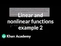 Linear and nonlinear functions example 2 8th grade Khan Academy