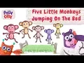 Download Lagu Five little monkeys karaoke with Lyrics |  Polly Olly