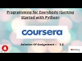 Coursera Solution I Python for everybody I Solution of assignment 2 2