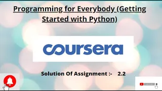 Coursera Solution I Python for everybody I Solution of assignment 2 2